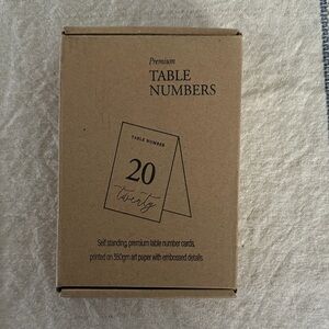 Premium Table Numbers - Brown
